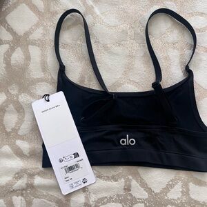 ALO Yoga Black Sheer Glow Bralette